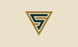 Letter S triangle monogram lgo design vector