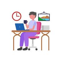 Clean Minimal Workspace Design vector