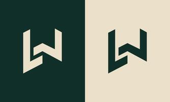 LW monogram logo design vector