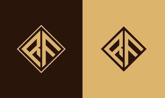 RF square monogram logo design vector