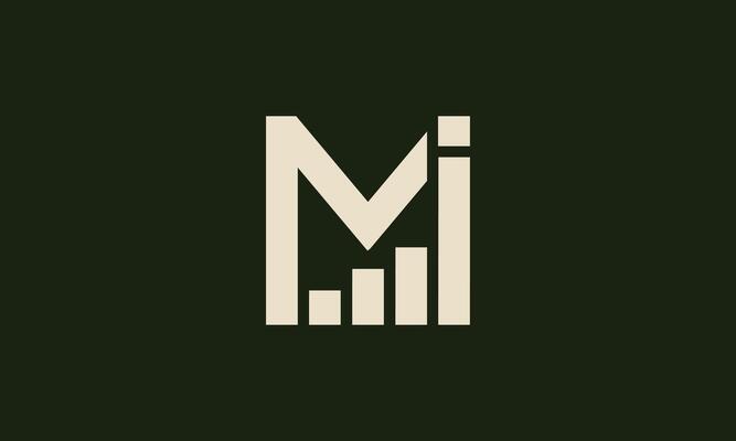 Mi chart monogram logo design