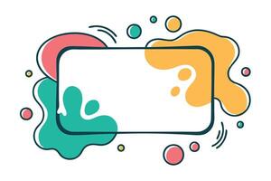 Colorful with Abstract Shapes and Circles on White Background for Creative Use vector