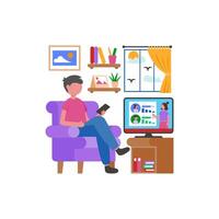Live Election Coverage Viewing vector