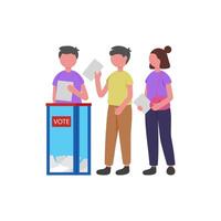 Organized Voter Queue Management vector