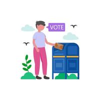 Convenient Mail In Voting Process vector