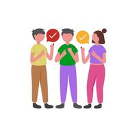Voter Identity Verification Process vector