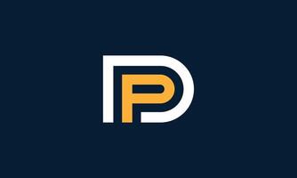 PD or DP monogram logo design vector