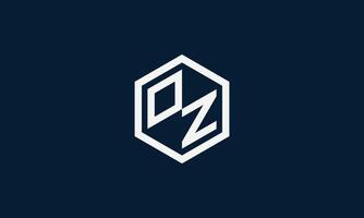 OZ monogram logo design vector