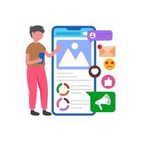 Helpful Social Media Assistant vector