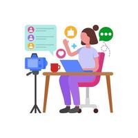 Interactive Live Streaming Session vector
