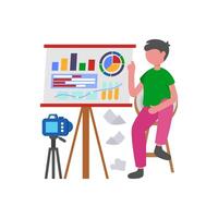 Educational Online Lecture Vlog vector