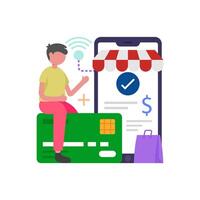 Secure Online Payment System vector