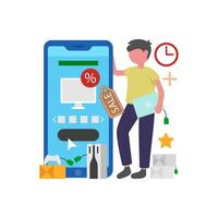 Digital Cyber Shopping Experience vector