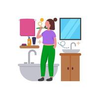 Proper Teeth Brushing Technique vector