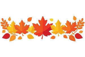 Autumn Colorful Flat Leaves Assortment on White Backdrop. Fall Foliage Display vector