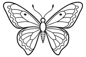 Butterfly Outline with Detailed Wing Patterns and a Transparent Backdrop vector