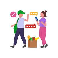 Customer Delivery Experience Review vector
