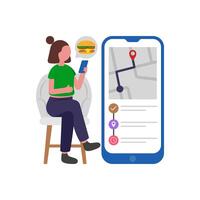 Real Time Order Tracking System vector