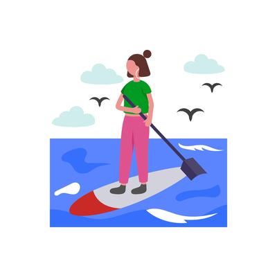 Paddle Boarding Fun Water Activity
