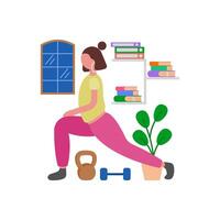 Stretching Exercise For Flexibility vector