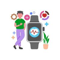 Heart Rate Monitor During Exercise vector