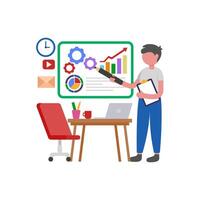 Clear Project Plan Presentation Guidelines vector