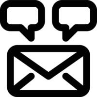 Message, Email Conversations, Communication Outline Icon vector