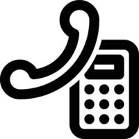 Telephone, Communication, Device Outline Icon vector