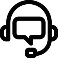 Communication Center, Customer Service, Customer Support Outline Icon vector