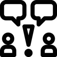Communication Problems, Debate, Communications Outline Icon vector
