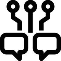 Communication Technology, Artificial Intelligence, Communications Outline Icon vector