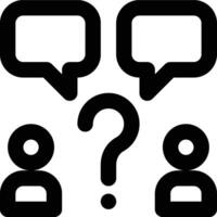 Discussion, Question, Asking Outline Icon vector