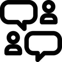 Conversation, Communication, Talking Outline Icon vector