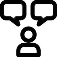 Intrapersonal, Communication, Monologue Outline Icon vector