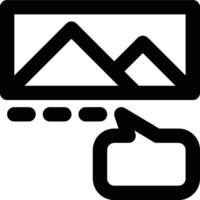 Caption, Image, Picture Outline Icon vector
