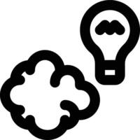 Idea, Creative, Brainstorm Outline Icon vector