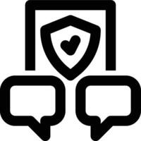 Communication Policy, Copyright, Security Outline Icon vector