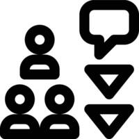 Downward Communication, Corporate Communication, Hierarchy Outline Icon vector