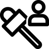 Interview, Reporter, Journalist Outline Icon vector