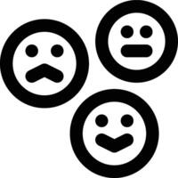 Facial Expressions, Face Expressions, Emotions Outline Icon vector