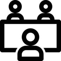 Interview, Job Interview, Meeting Outline Icon vector