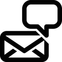 Message, Email, Chat Outline Icon vector