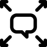 Broadcast Message, Bulk Message, Mass Message Outline Icon vector