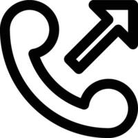 Outgoing Call, Telephone Call, Phone Call Outline Icon vector