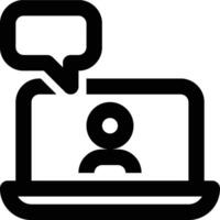 Webinar, Conference, Call Outline Icon vector