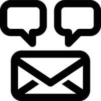 Email Conversations, Email, Communications Outline Icon vector