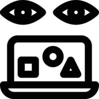 Visual Communication, Viewing, Visual Language Outline Icon vector