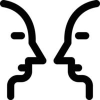 Face to Face, Interview, Interaction Outline Icon vector