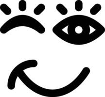 Winking, Winking Eye, Winking Face Outline Icon vector