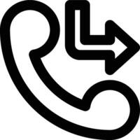 Missed Call, Rejected, Missing Outline Icon vector